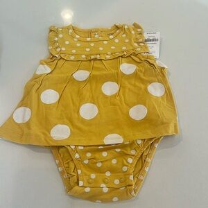 Carters (Gold and white) 12 month baby girl one piece set